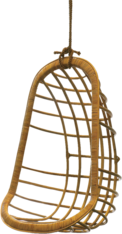 Hanging Rattan Chair by Two's Company